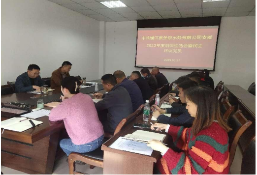 通江圣泉水務公司黨支部召開2022年組織生活會